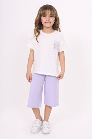 Toontoy Kız Çocuk Baskılı Kaprili Takım 