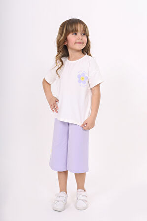 Toontoy Kız Çocuk Baskılı Kaprili Takım 