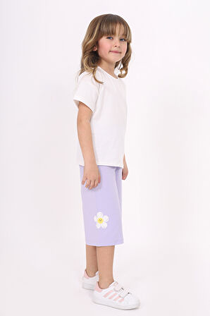 Toontoy Kız Çocuk Baskılı Kaprili Takım 