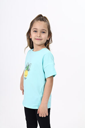 Toontoy Kız Çocuk Baskılı Tişört