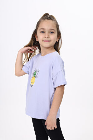 Toontoy Kız Çocuk Baskılı Tişört