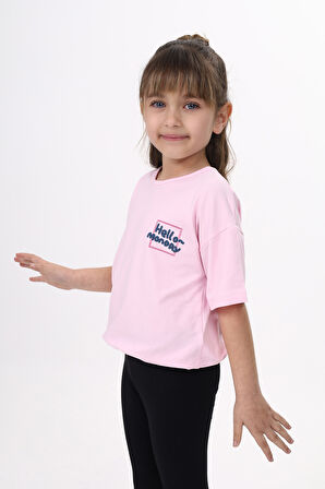 Toontoy Kız Çocuk Baskılı Tişört
