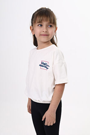 Toontoy Kız Çocuk Baskılı Tişört