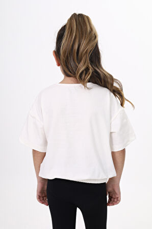 Toontoy Kız Çocuk Baskılı Tişört