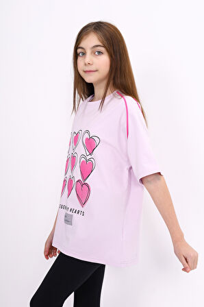 Toontoy Kız Çocuk Baskılı Tişört