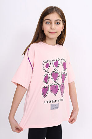 Toontoy Kız Çocuk Baskılı Tişört