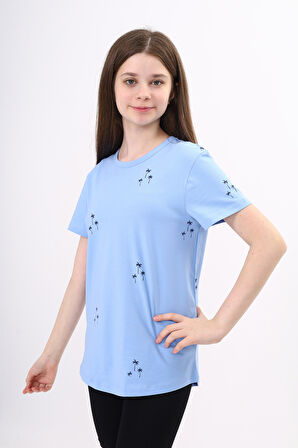 Toontoy Kız Çocuk Baskılı Tişört