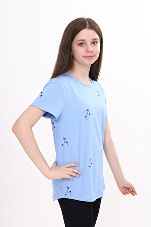 Toontoy Kız Çocuk Baskılı Tişört