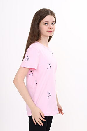 Toontoy Kız Çocuk Baskılı Tişört