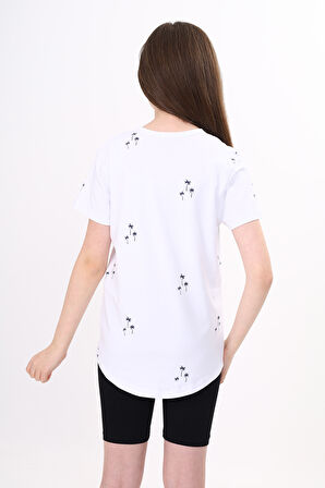 Toontoy Kız Çocuk Baskılı Tişört