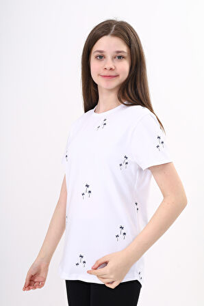 Toontoy Kız Çocuk Baskılı Tişört