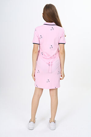 Toontoy Kız Çocuk Baskılı Elbise