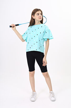 Toontoy Kız Çocuk Baskılı Tişört