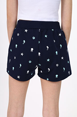 Toontoy Kız Çocuk Baskılı Şort 