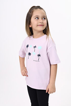 Toontoy Kız Çocuk Baskılı Tişört