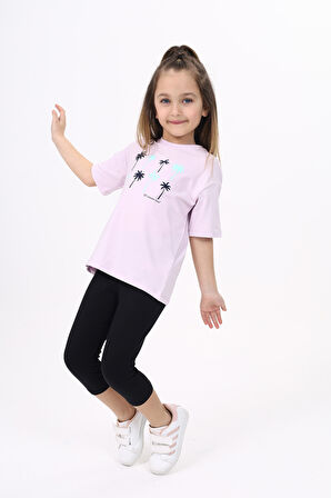 Toontoy Kız Çocuk Baskılı Tişört