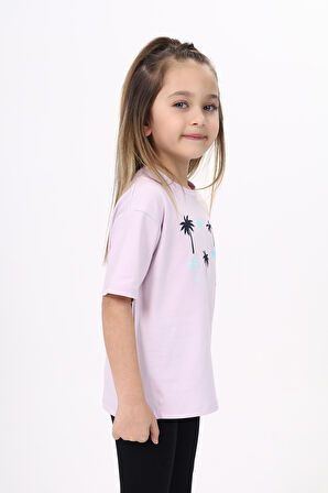 Toontoy Kız Çocuk Baskılı Tişört