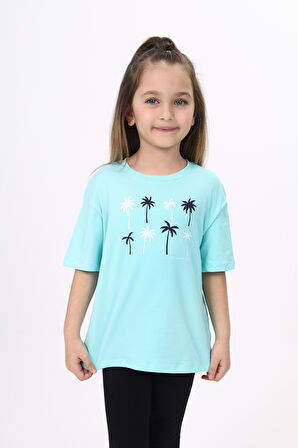 Toontoy Kız Çocuk Baskılı Tişört