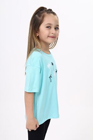 Toontoy Kız Çocuk Baskılı Tişört