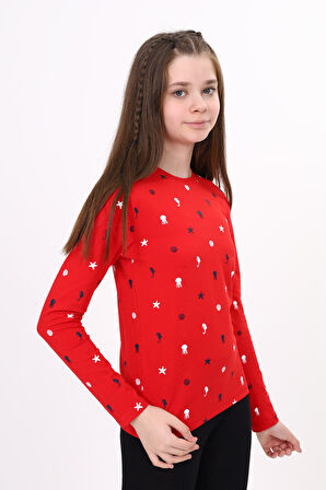 Toontoy Kız Çocuk Baskılı Tişört