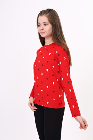 Toontoy Kız Çocuk Baskılı Tişört