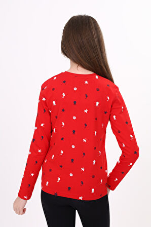 Toontoy Kız Çocuk Baskılı Tişört