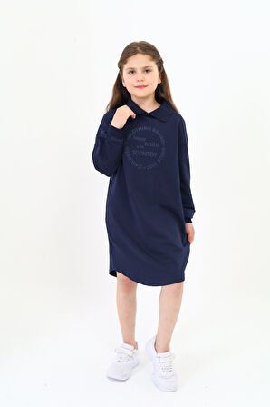 Toontoy Kız Çocuk Baskılı Elbise