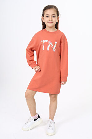 Toontoy Kız Çocuk Baskılı Elbise