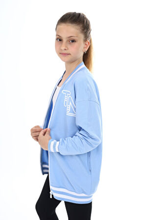 Toontoy Kız Çocuk Baskılı Hırka