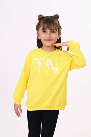 Toontoy Kız Çocuk Baskılı Sweatshirt