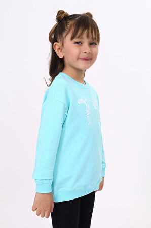 Toontoy Kız Çocuk Baskılı Sweatshirt