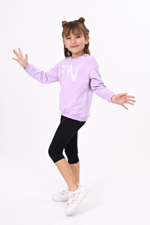 Toontoy Kız Çocuk Baskılı Sweatshirt