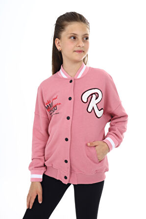 Toontoy Kız Çocuk Baskılı Kolej Hırka