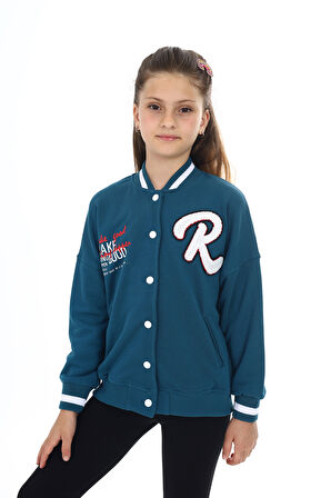 Toontoy Kız Çocuk Baskılı Kolej Hırka