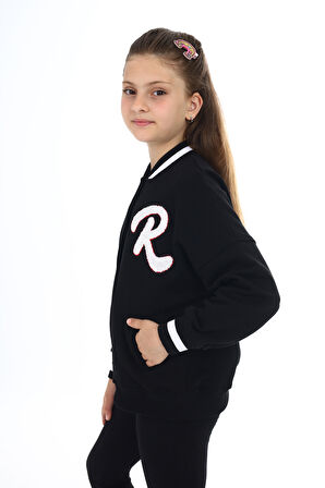 Toontoy Kız Çocuk Baskılı Kolej Hırka