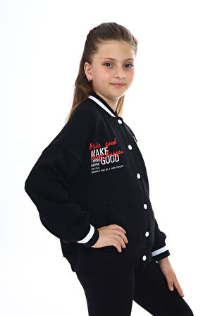 Toontoy Kız Çocuk Baskılı Kolej Hırka