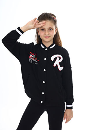 Toontoy Kız Çocuk Baskılı Kolej Hırka