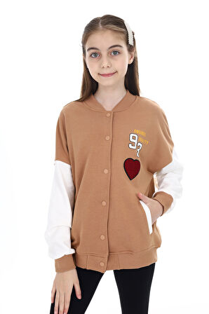 Toontoy Kız Çocuk Baskılı Kolej Hırka