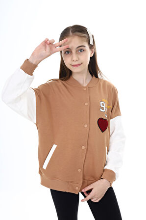 Toontoy Kız Çocuk Baskılı Kolej Hırka