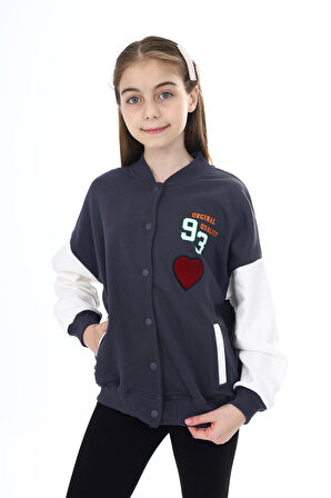Toontoy Kız Çocuk Baskılı Kolej Hırka