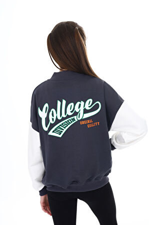 Toontoy Kız Çocuk Baskılı Kolej Hırka