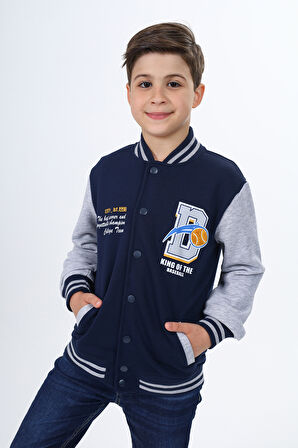 Toontoy Erkek Çocuk Baskılı Kolej Hırka
