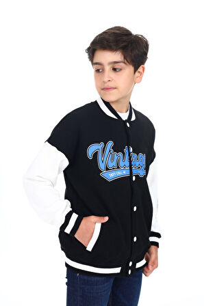 Toontoy Erkek Çocuk Baskılı Kolej Hırka