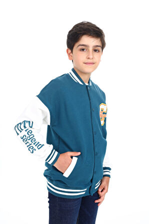 Toontoy Erkek Çocuk Baskılı Kolej Hırka