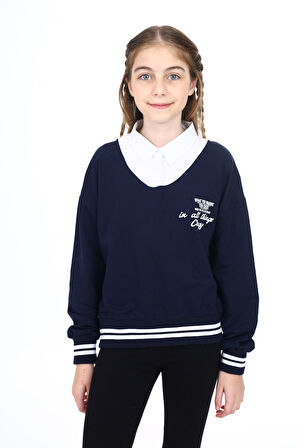 Toontoy Kız Çocuk Okul Sweatshirt