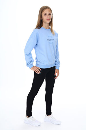 Toontoy Kız Çocuk Baskılı Taytlı Takım