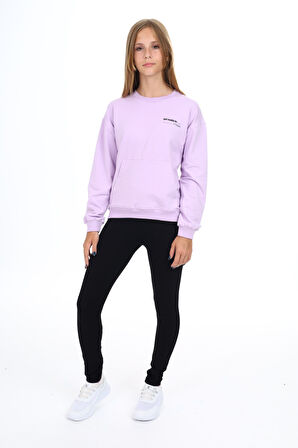 Toontoy Kız Çocuk Baskılı Taytlı Takım