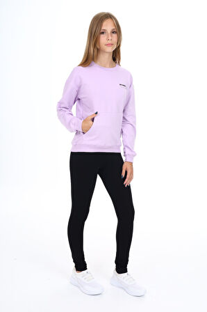 Toontoy Kız Çocuk Baskılı Taytlı Takım