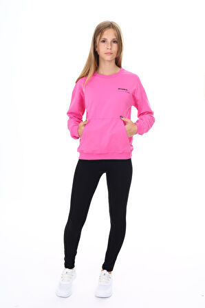 Toontoy Kız Çocuk Baskılı Taytlı Takım