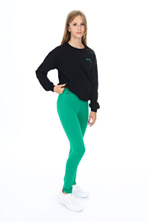 Toontoy Kız Çocuk Baskılı Taytlı Takım